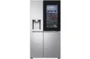 628L InstaView™ Side-By-Side Fridge Freezer, Brushed Steel